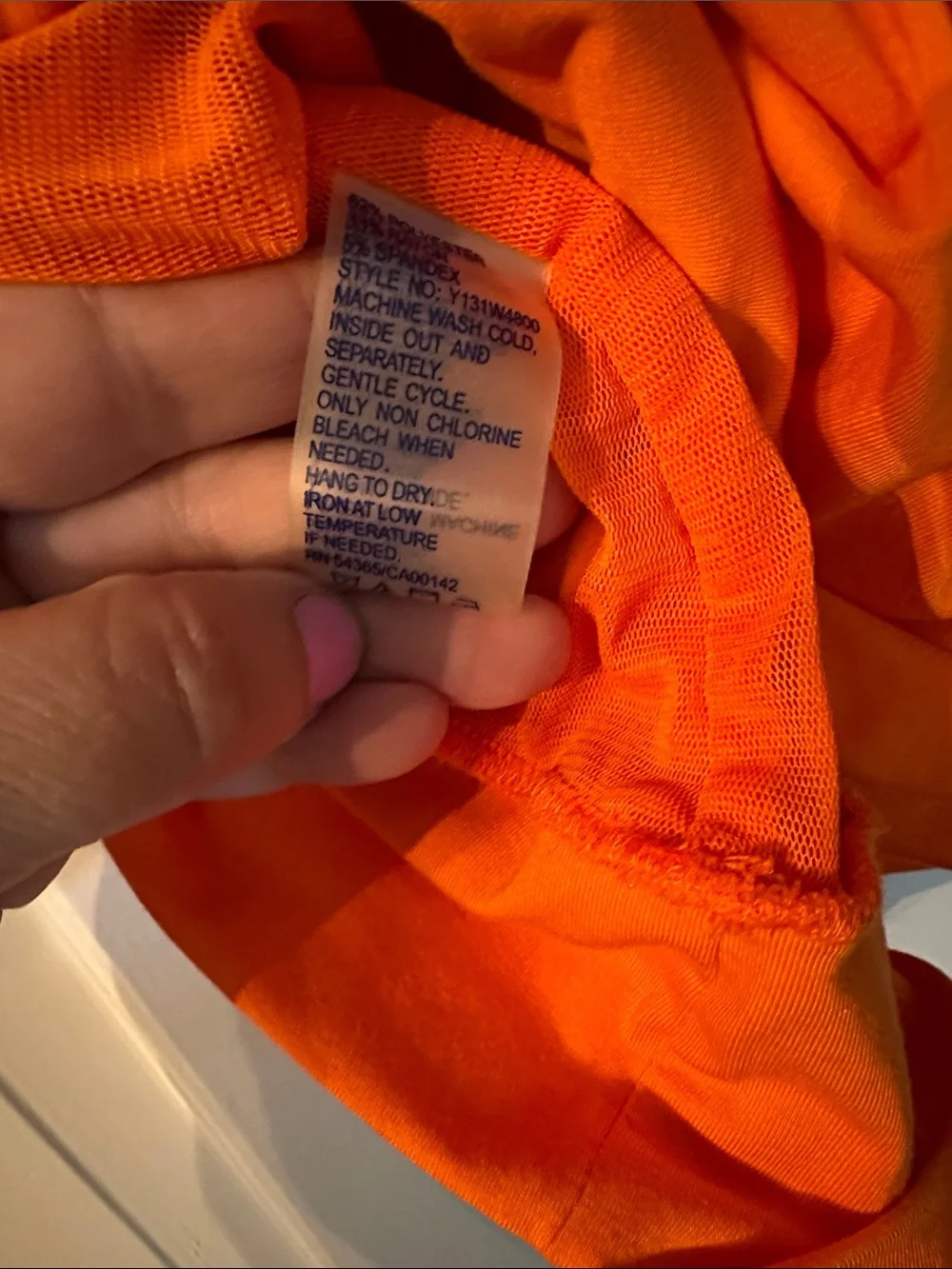 Peter Nygard  Orange Short Sleeve Ruched Tunic Size L
